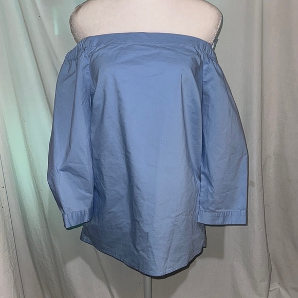 Cupio Off-Shoulder Light Blue Blouse size small - Picture 1 of 3